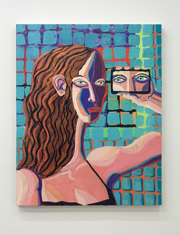 Melissa Brown
Self Portrait While Drawing, 2018
Flashe, oil, acrylic on dibond
35 x 25.5 inches